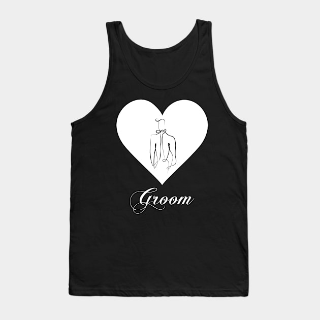 Groom and Bride. Bridal Shower. Wedding Party Tank Top by Space Sense Design Studio